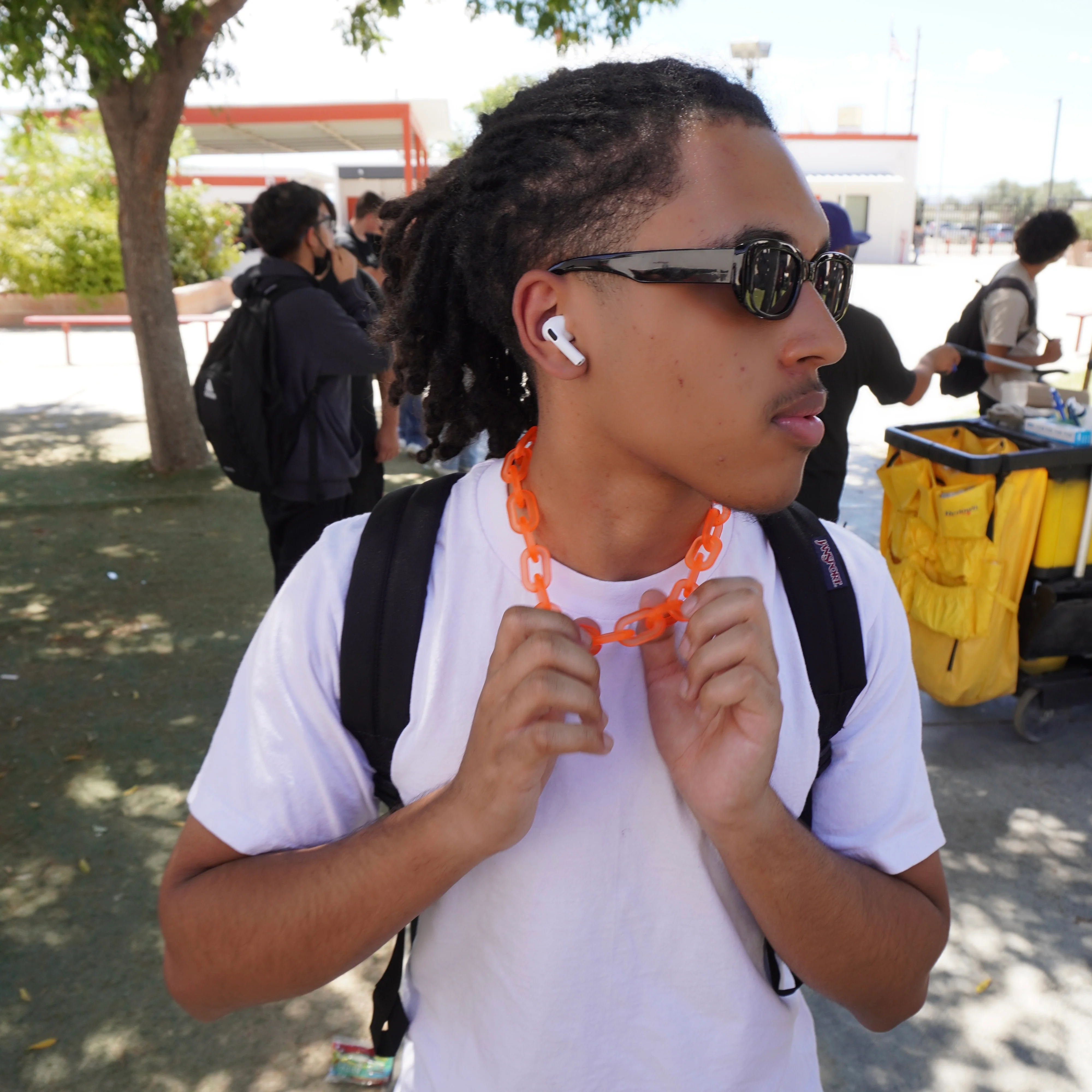 Orange X-Ray Link Necklace - Image 3