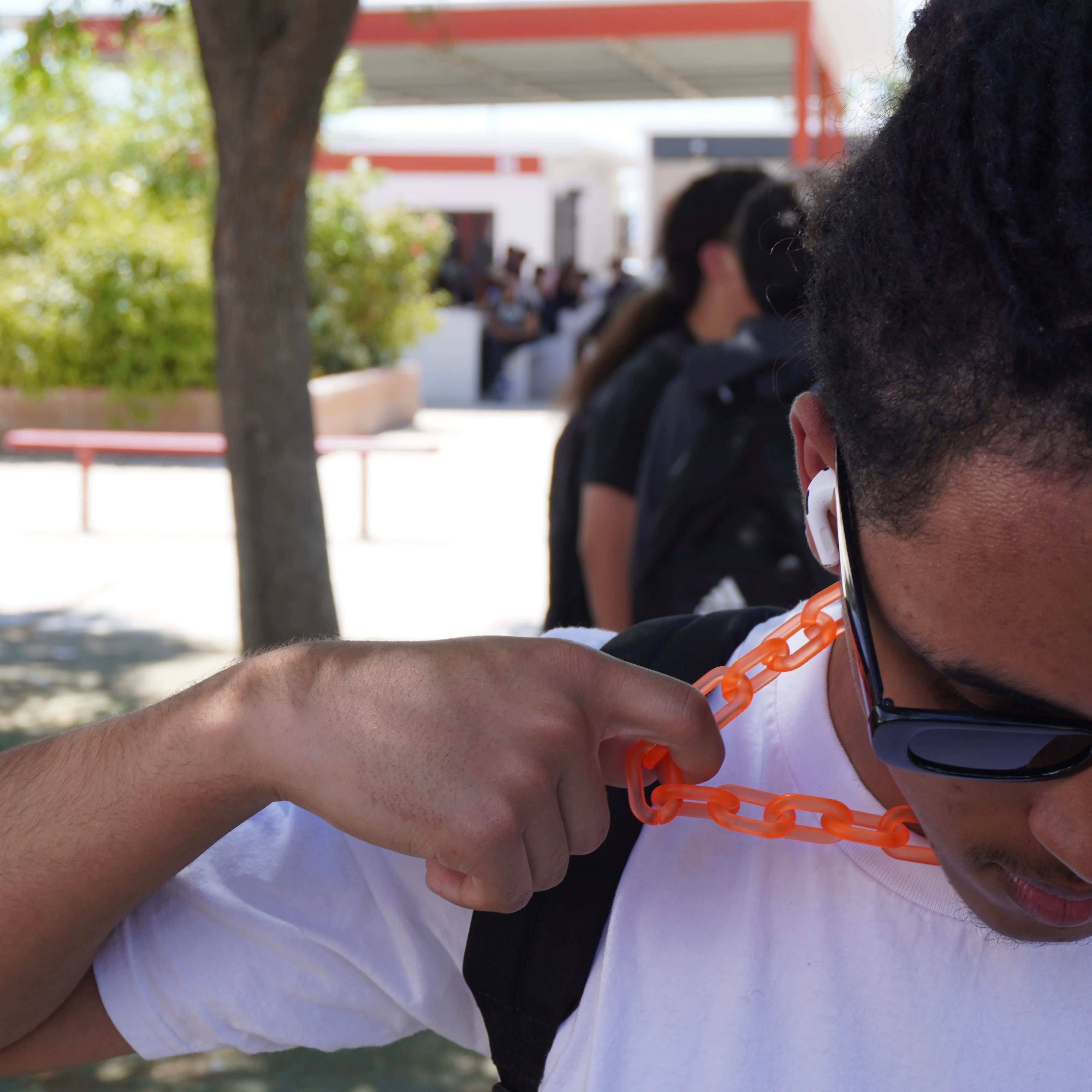 Orange X-Ray Link Necklace - Image 4
