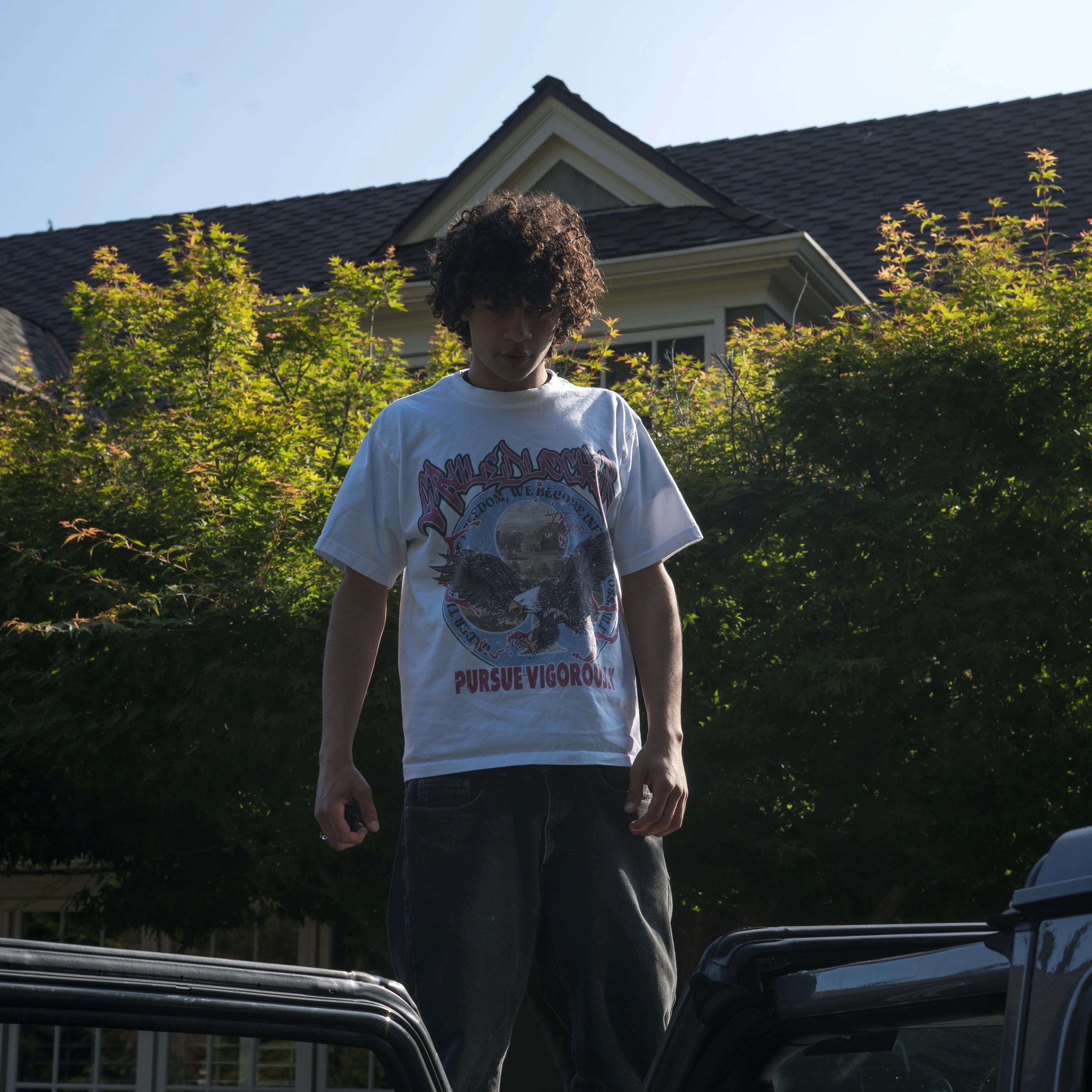 "Vintage Eagle Tee" (White) - Image 6